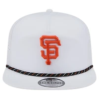 Casquette de golf perforée Snapback blanche New Era pour homme des Giants de San Francisco