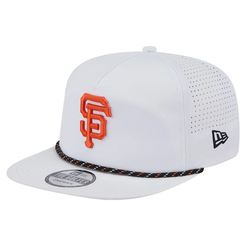 Casquette de golf perforée Snapback blanche New Era pour homme des Giants de San Francisco