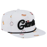 Casquette ajustable New Era blanche 19TWENTY pour homme, motif corde de cheerleading des Giants de San Francisco