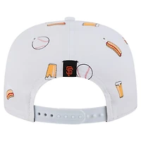 Casquette ajustable New Era blanche 19TWENTY pour homme, motif corde de cheerleading des Giants de San Francisco