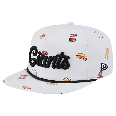 Casquette ajustable New Era blanche 19TWENTY pour homme, motif corde de cheerleading des Giants de San Francisco