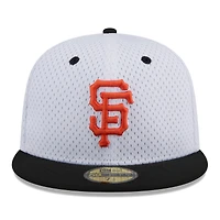 Men's New Era White San Francisco Giants Throwback Mesh 59FIFTY Fitted Hat