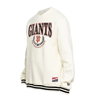 Sweat-shirt rétro New Era blanc pour homme