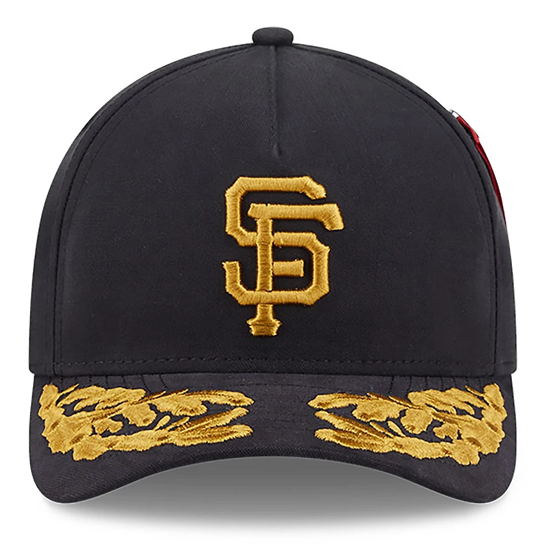 Casquette ajustable A-Frame 9FORTY noire New Era x Alpha Industries pour homme des Giants de San Francisco