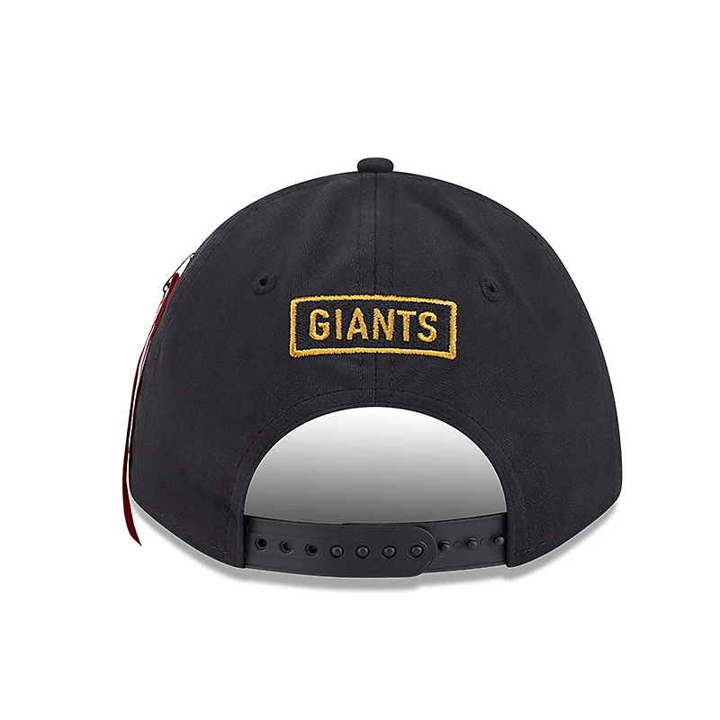 Casquette ajustable A-Frame 9FORTY noire New Era x Alpha Industries pour homme des Giants de San Francisco