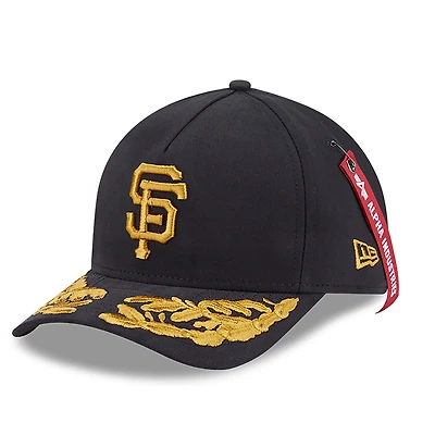 Casquette ajustable A-Frame 9FORTY noire New Era x Alpha Industries pour homme des Giants de San Francisco