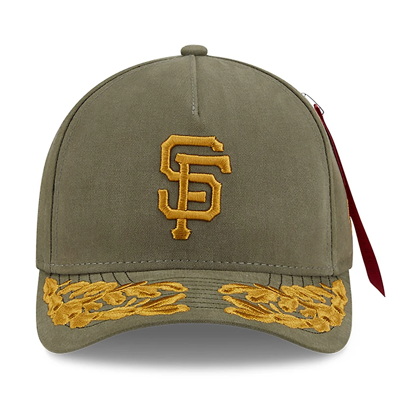 Casquette ajustable A-Frame 9FORTY olive New Era x Alpha Industries pour homme des Giants de San Francisco