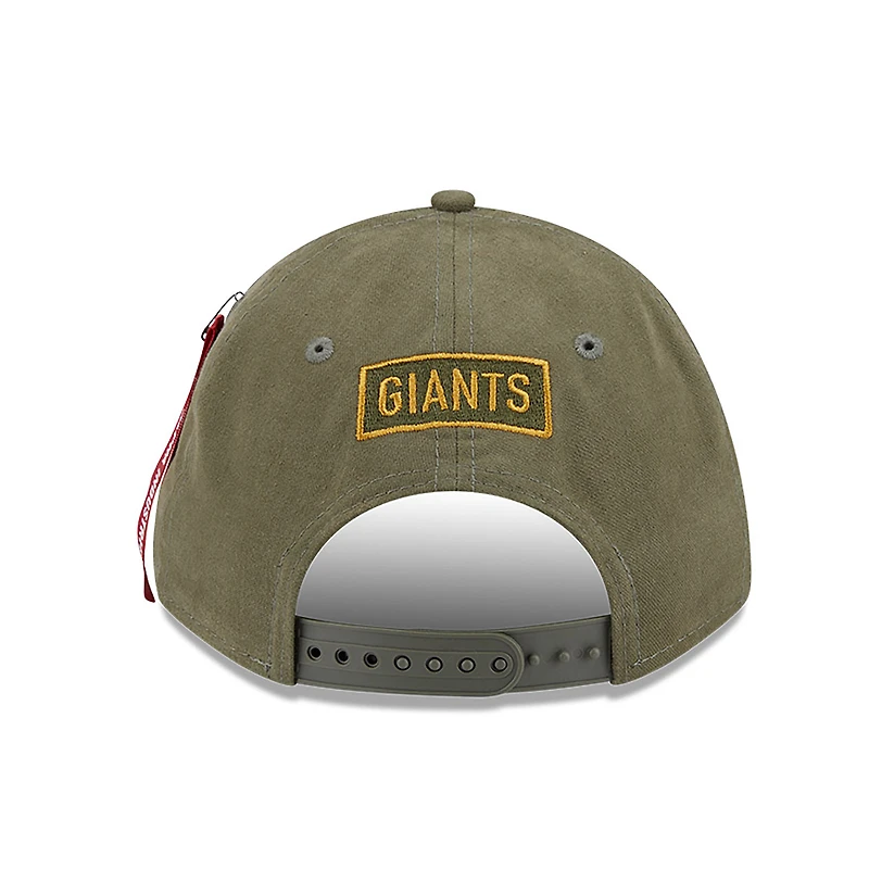 Casquette ajustable A-Frame 9FORTY olive New Era x Alpha Industries pour homme des Giants de San Francisco