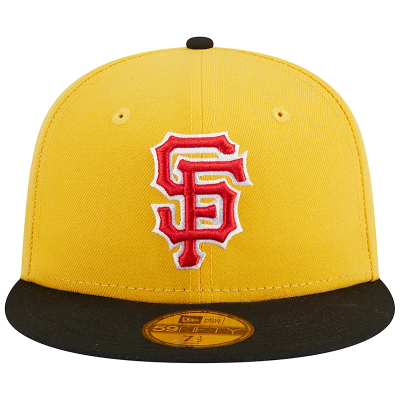 Men's New Era Yellow/Black San Francisco Giants Grilled 59FIFTY Fitted Hat
