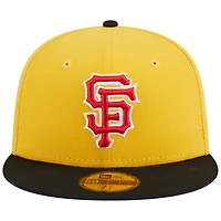 Men's New Era Yellow/Black San Francisco Giants Grilled 59FIFTY Fitted Hat