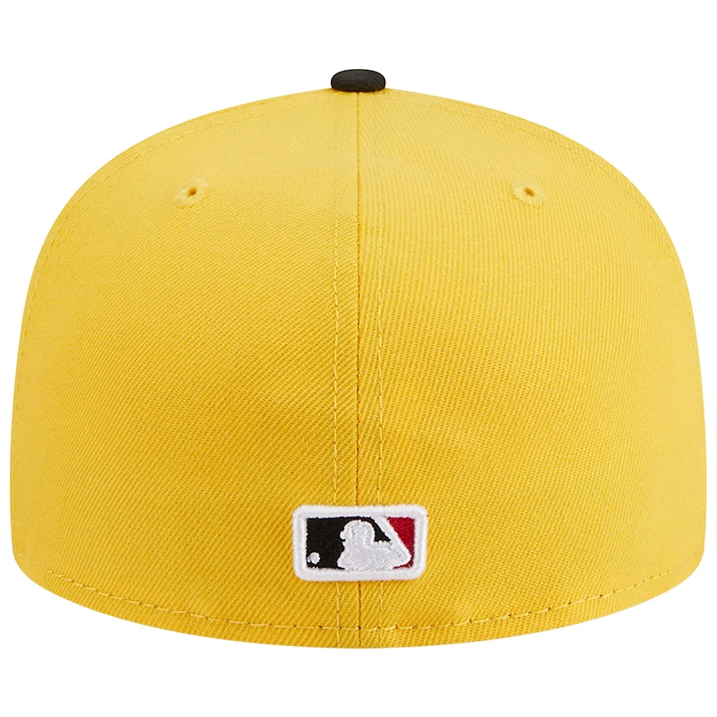 Men's New Era Yellow/Black San Francisco Giants Grilled 59FIFTY Fitted Hat