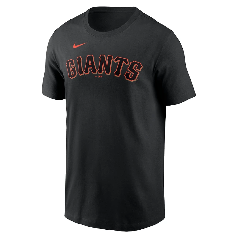 Men's Nike Alyssa Nakken Black San Francisco Giants Name & Number T-Shirt
