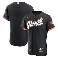 Men's Nike Anthracite San Francisco Giants City Connect Authentic Sponsor Patch Jersey