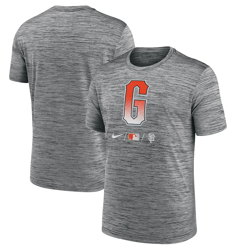 T-shirt d'entraînement Nike City Connect anthracite pour homme, San Francisco Giants