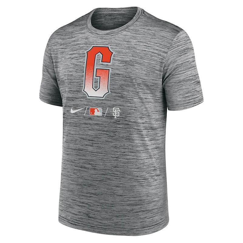 T-shirt d'entraînement Nike City Connect anthracite pour homme, San Francisco Giants