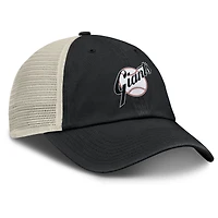 Casquette ajustable Nike Cooperstown Collection Club Trucker pour homme, noire/naturelle, des San Francisco Giants