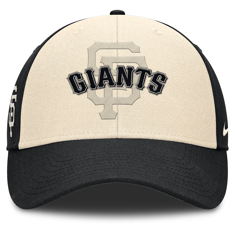 Casquette ajustable Nike Statement Club Performance pour homme, noir/naturel, des Giants de San Francisco