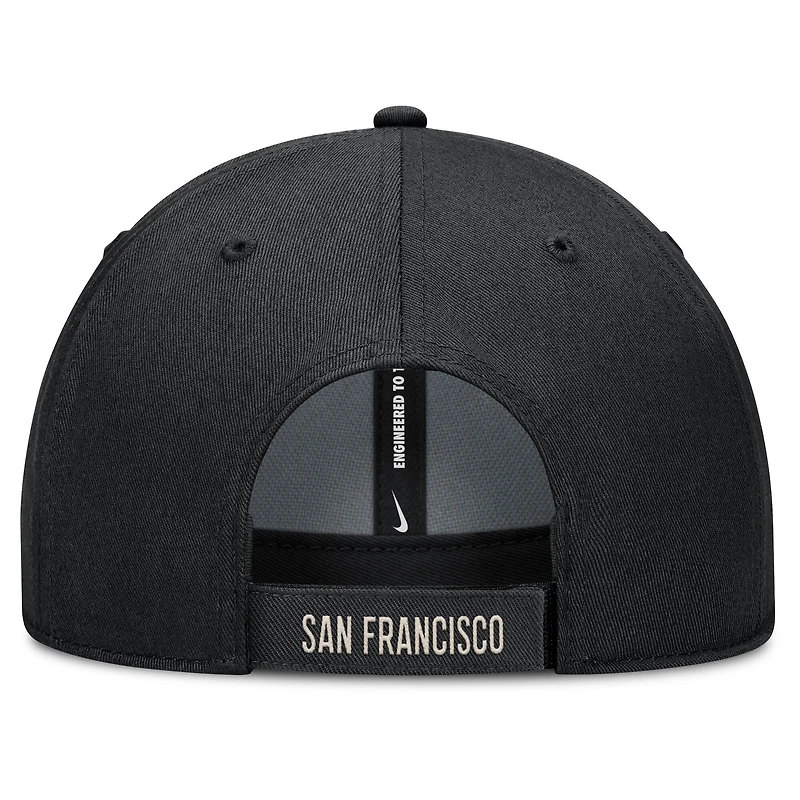 Casquette ajustable Nike Statement Club Performance pour homme, noir/naturel, des Giants de San Francisco