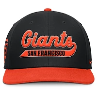 Casquette Snapback Nike Pro Performance noire/orange pour homme des San Francisco Giants
