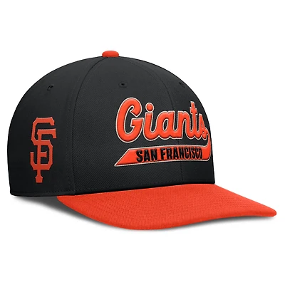 Casquette Snapback Nike Pro Performance noire/orange pour homme des San Francisco Giants