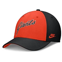 Casquette Nike Performance Flex Rise Swoosh noire/orange pour homme des San Francisco Giants