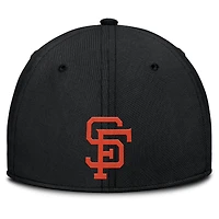 Casquette Nike Performance Flex Rise Swoosh noire/orange pour homme des San Francisco Giants