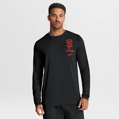 Men's Nike Black San Francisco Giants 2-Hit Legend Dri-FIT Long Sleeve T-Shirt