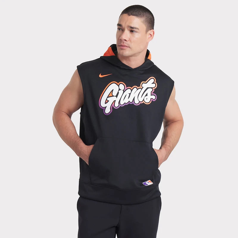 Sweat à capuche sans manches Nike City Connect Authentic Collection Dri-FIT pour homme, noir, des Giants de San Francisco 2025