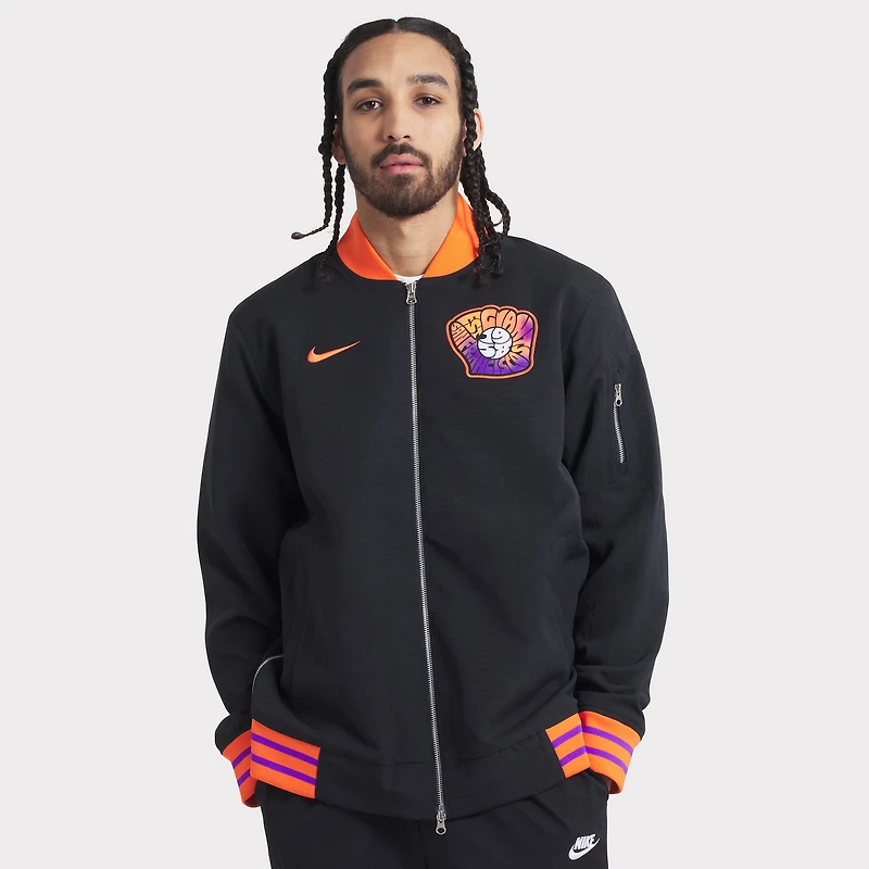 Veste aviateur entièrement zippée Nike noire City Connect Authentic Collection 2025 des Giants de San Francisco pour homme