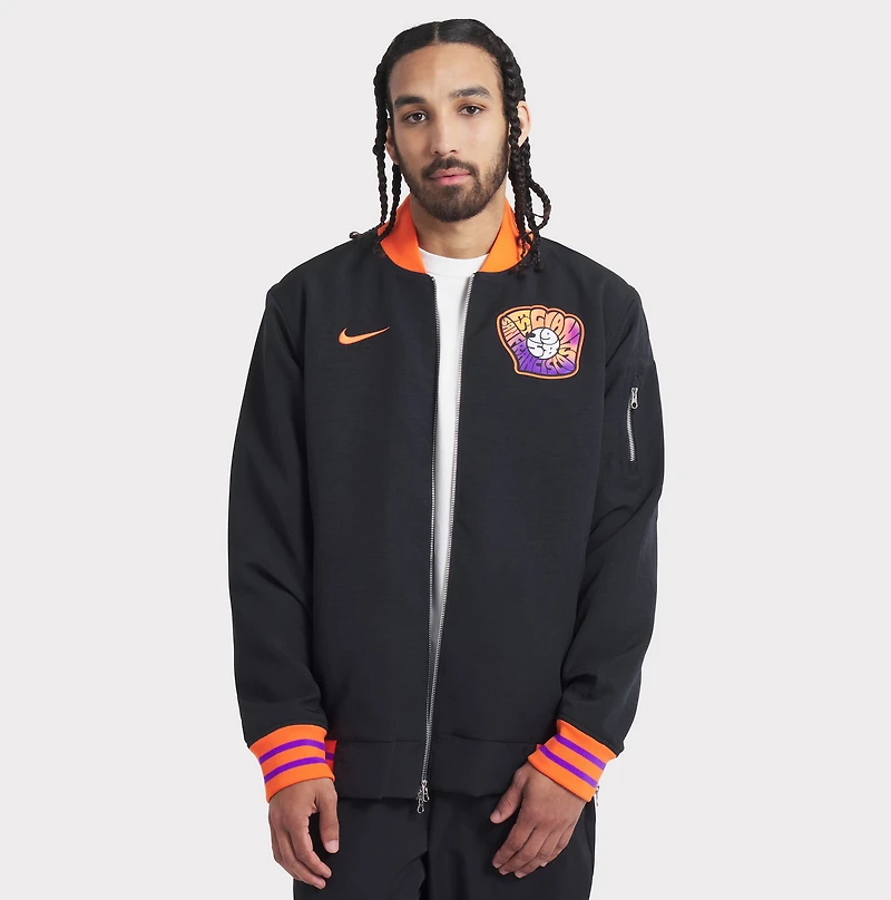 Veste aviateur entièrement zippée Nike noire City Connect Authentic Collection 2025 des Giants de San Francisco pour homme