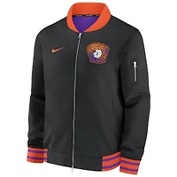Veste aviateur entièrement zippée Nike noire City Connect Authentic Collection 2025 des Giants de San Francisco pour homme
