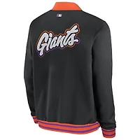 Men's Nike  Black San Francisco Giants 2025 City Connect Authentic Collection Full-Zip Bomber Jacket