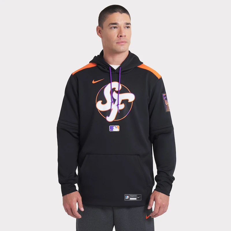 Men's Nike  Black San Francisco Giants 2025 City Connect Authentic Collection Performance Pullover Hoodie