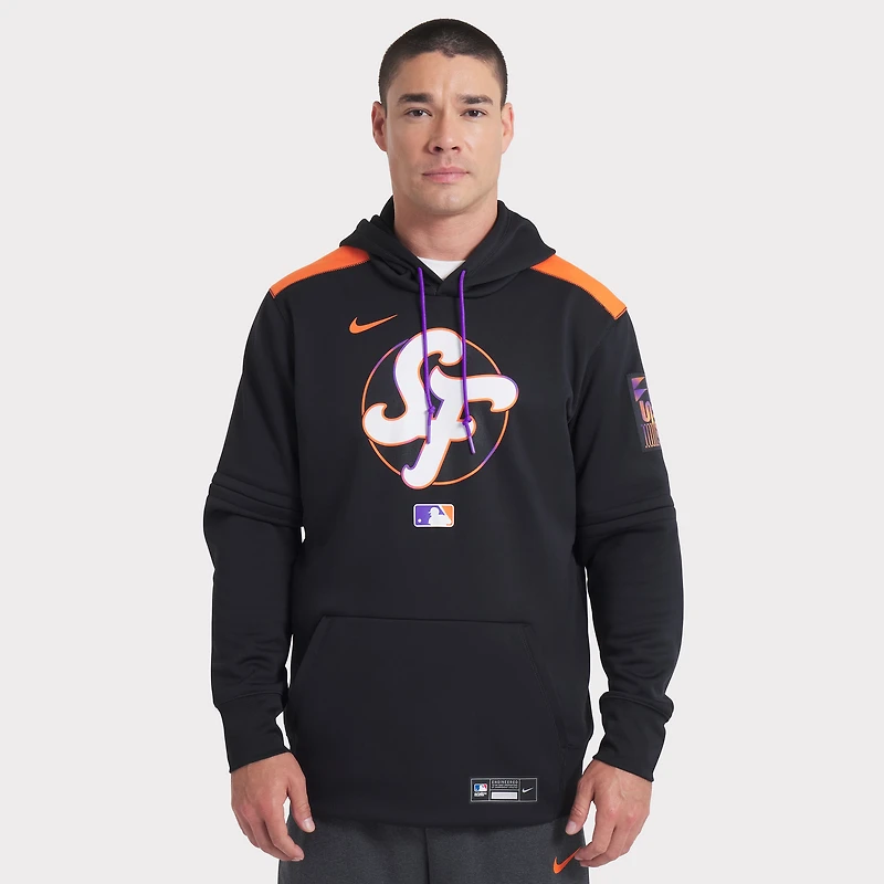 Men's Nike  Black San Francisco Giants 2025 City Connect Authentic Collection Performance Pullover Hoodie