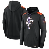 Men's Nike  Black San Francisco Giants 2025 City Connect Authentic Collection Performance Pullover Hoodie