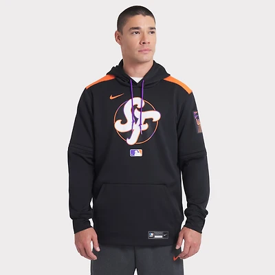 Men's Nike  Black San Francisco Giants 2025 City Connect Authentic Collection Performance Pullover Hoodie