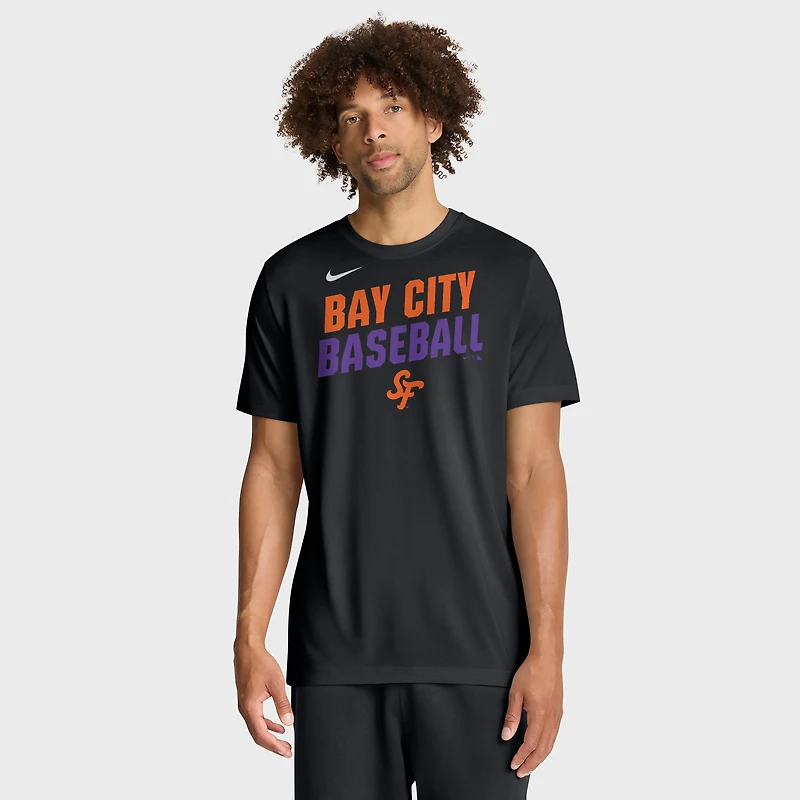 T-shirt Nike Dri-FIT noir pour homme, San Francisco Giants 2026 City Connect Team Phrase Script