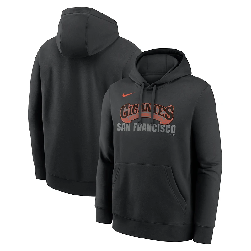 Sweat à capuche en polaire Nike noir pour homme, modèle alternatif des Giants de San Francisco