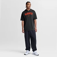 Men's Nike Black San Francisco Giants Arched Wordmark Tri-Blend Hooded T-Shirt