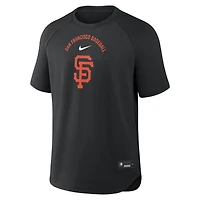 Haut raglan Dri-FIT noir Nike San Francisco Giants Authentic Collection pour homme