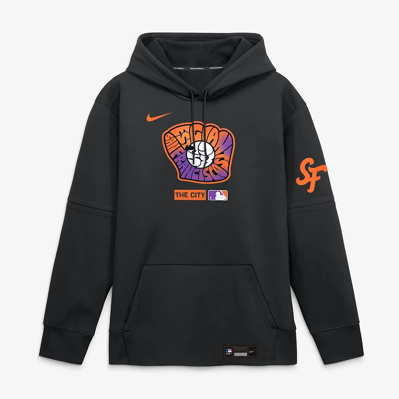 Men's Nike Black San Francisco Giants Authentic Collection City Connect Therma-FIT Hoodie