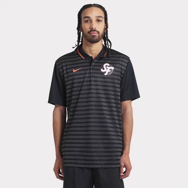 Polo Nike noir authentique City Connect Victory Dri-FIT pour homme des Giants de San Francisco