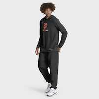 T-shirt à capuche manches longues Nike Authentic Collection Dri-FIT noir pour homme, San Francisco Giants