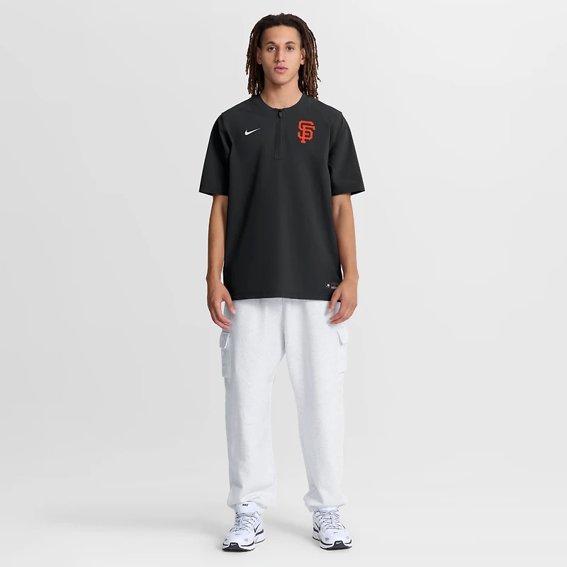 Men's Nike Black San Francisco Giants Authentic Collection Dri-FIT Quarter-Zip Windshirt