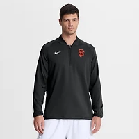Men's Nike Black San Francisco Giants Authentic Collection Dri-FIT Raglan Half-Zip Pullover