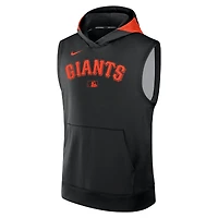 Sweat à capuche sans manches Nike Dri-FIT Authentic Collection pour homme, noir, des Giants de San Francisco