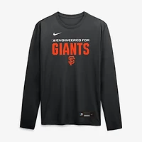 Men's Nike Black San Francisco Giants Authentic Collection Legend Dri-FIT Long Sleeve T-Shirt