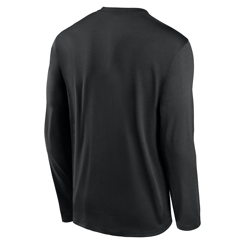 T-shirt à manches longues Nike Legend Dri-FIT Authentic Collection des Giants de San Francisco, noir, pour homme