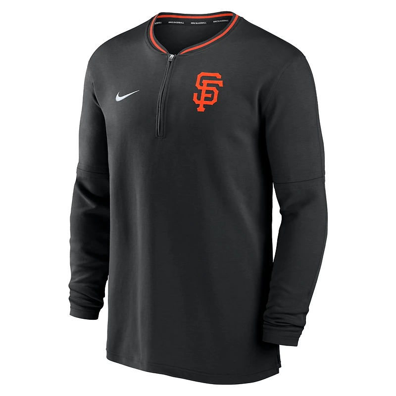 Haut Nike noir à demi-zip Performance des Giants de San Francisco pour homme