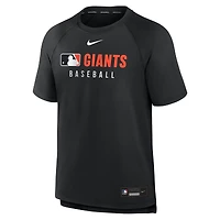 Men's Nike Black San Francisco Giants Authentic Collection Pregame Raglan Dri-FIT T-Shirt
